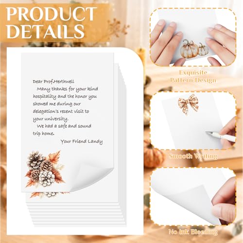 Image of Spiareal 100 Pcs Blank Note Cards Index Card, White, 4 x 6 in, Autumn