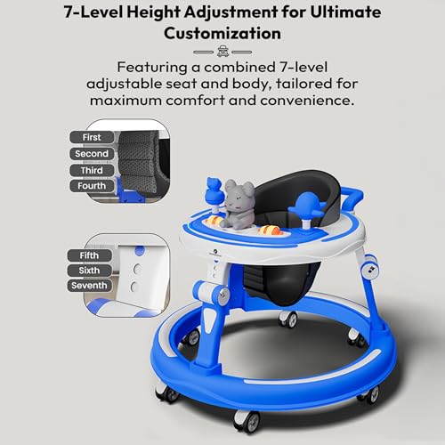 Image of StarAndDaisy Baby Walkers for 9 Months + Or 6-24 Month Baby Boy Girl /360Walker for Kids with 7 Level Height Adjustment /Walker for Baby with Switchable Food & Musical Toy Tray.