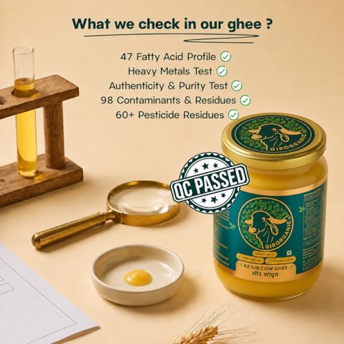 Image of GirOrganic A2 Ghee Butter Grass Fed from Gir Cow (160 Oz) - Healthy Butter Alternative - Keto Friendly - Non-GMO, Lactose-Free 160 Oz