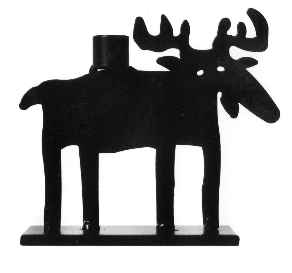 Bengt & Lotta Elch schwarz Kerzenständer Höhe 20 cm