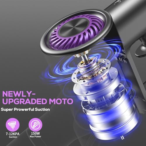 Image of MBTTODF Cordless Vacuum Cleaner for Home & Pet Hair - Lightweight Stick Vacuum with 40-Min Runtime, Anti-Tangle Brush & LED Headlight, for Hardwood, Carpet & Tile