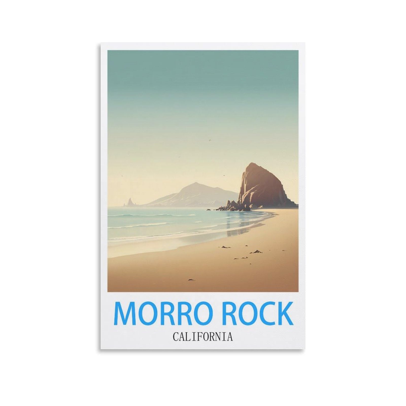 Vintage Metal Tin Signs,Morro Rock California,Funny Vintage Metal Sign Plaqu Poster Wall Art Pub Bar Kitchen Garden Bathroom Home Decor 15x30cm