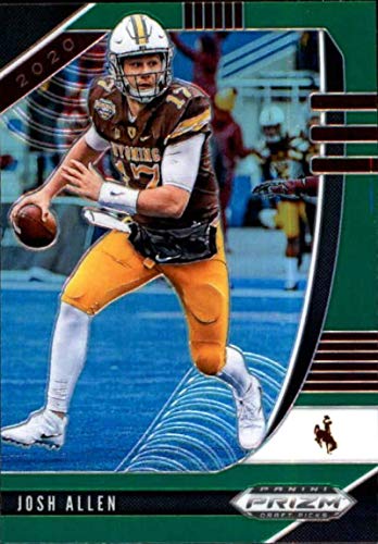 2020 Panini Prizm Draft Prizms Green #56 Josh Allen Wyoming Cowboys Football Trading Card