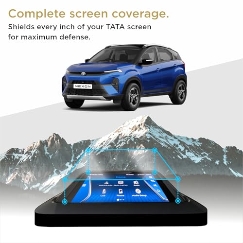 Image of Spartan Shield {4 Pack} Screen Guard for Tata Nexon 2026 || 7 inch Infotainment + 4 inch MID + AC Panel (Manual Buttons) + Steering Cluster Protector | Only Fits ** SMART+ CNG / SMART+S CNG ** | HD Clear, Anti-Scratch, Water Resistant | Nexon 2025 Facelift Car Dashboard Display & Stereo Accessories [Not Tempered Glass] **Match Each Screen Shape & Size Before Ordering**