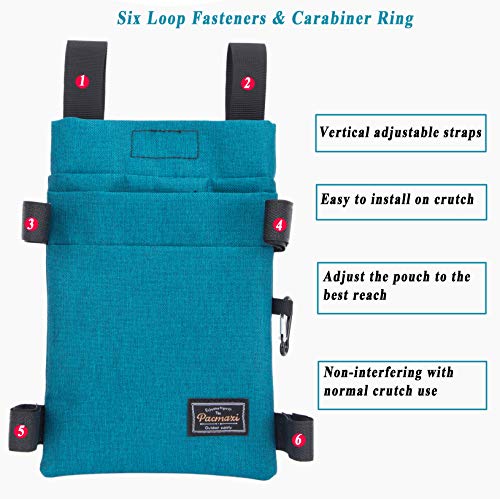 Crutch Bag Universal Crutches Accessory Crutch Carryon Pouch (Blue) - Thumbnail 5