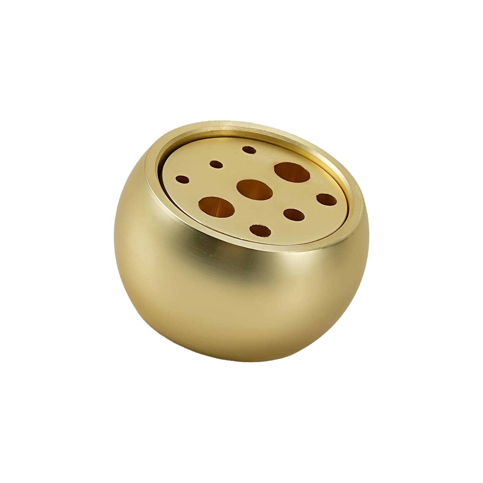 Msioytog Alloy Nine Hole Ince 9Holes Incenses Burners, Brass Incenses Holder Ashes Catcher For Meditations Yogas Room Stick Holder