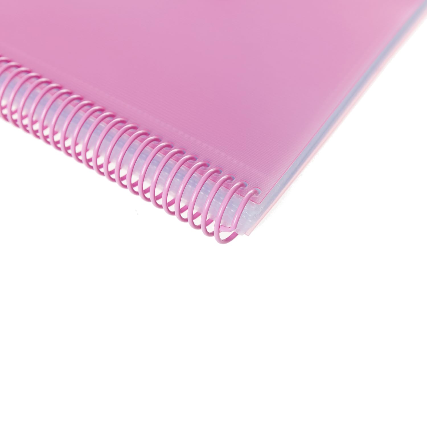 Grafoplas - Carpeta con Fundas Transparentes, A4, Rosa Claro, 50 Forros de Polipropileno Extra, Tapas de Plástico Flexible, Espiral PVC, Maxiplás Multiline, Perfecto como Material Escolar y Oficina