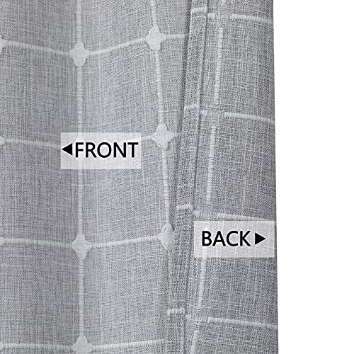 Caromio Farmhouse Valances For Windows Kitchen Bedroom Boho Gingham Linen Window Valance Curtains (Grey, 52X15 Inches) #TOP1