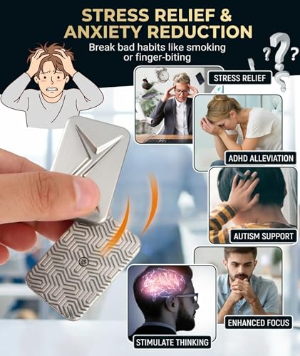 Image of Stress Relief Toys Adults, Fidget Slider for Adults, Metal Magnetic Sensory Toys, Sensory for Anxiety ADHD Stress Relief, Gifts for Adults(Silver)