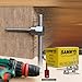 Sammys 8021957-25 1/4 x 2'' Horizontal Rod Anchor Super Screw with 3/8 in. Threaded Rod Fitting, for Wood (Pkg.=25) , Zinc