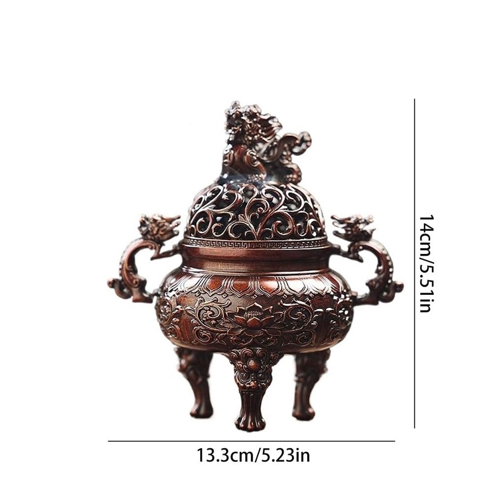 Quemador de incienso de cascada, quemador de incienso estilo trípode antiguo, quemador de incienso para ceremonia de té, quemador de incienso de reflujo