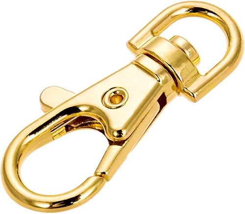 Miniatura 5 de 20 piezas de cierres giratorios con gancho a presión con clip para llavero, cordón de metal con cierre de langosta para manualidades, fabricación de