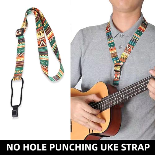 PSOWQ Sangle de guitare ethnique 1 pièce pour ukulélé, réglable avec sangle à clipser 59 cm-140 cm, pour basse électrique acoustique, style bohème, style maya - Les Beatles, Paul McCartney, John Lennon, RIngo Starr, George Harrison PSOWQ Sangle de guitare ethnique 1 pièce pour ukulélé, réglable avec sangle à clipser 59 cm-140 cm, pour basse électrique acoustique, style bohème, style maya – Image 6