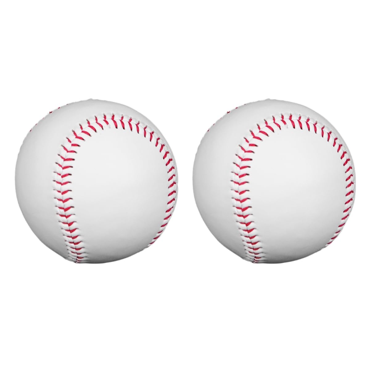 Pelota de Béisbol de Cuero PU para Adultos, 2 Piezas, Entrenamiento y Práctica