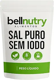 Sal Puro sem Iodo Mossoró 2kg - Bellnutry Alimentos