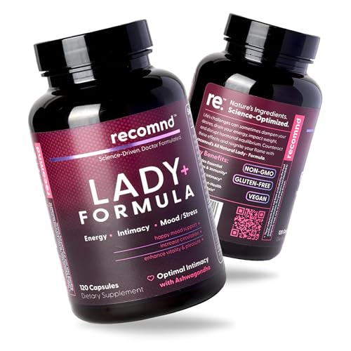 recomnd Nutrition - Lady+ Formula, Multivitamin for Women Fortified with Ashwagandha, Lions Mane,...