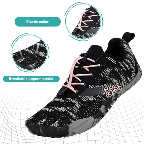 Image of Hike Footwear Barefoot Shoes, Pro Barefoot Shoes Women Men, Athletic Hiking Shoes, Minimalist Water Shoes Breathable Quick Dry Zero Drop Trail Running Shoes with Non-Slip Sole & Wide Toe Box