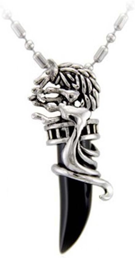 Kaariag Punkin™ Wolf Tooth Pendant Agate Necklace For Men