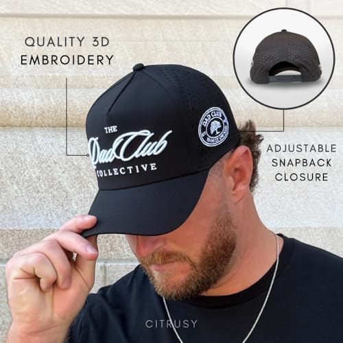 Image of CITRUSY Athletic Trucker Golf Hat | Performance Mens 5 Panel Cap | Cool Breathable Waterproof Workout Running Snapback