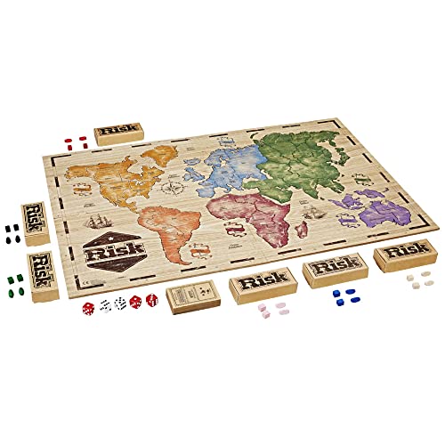 Juego Risk Rustic Series Hasbro con acabado madera multicolor 4