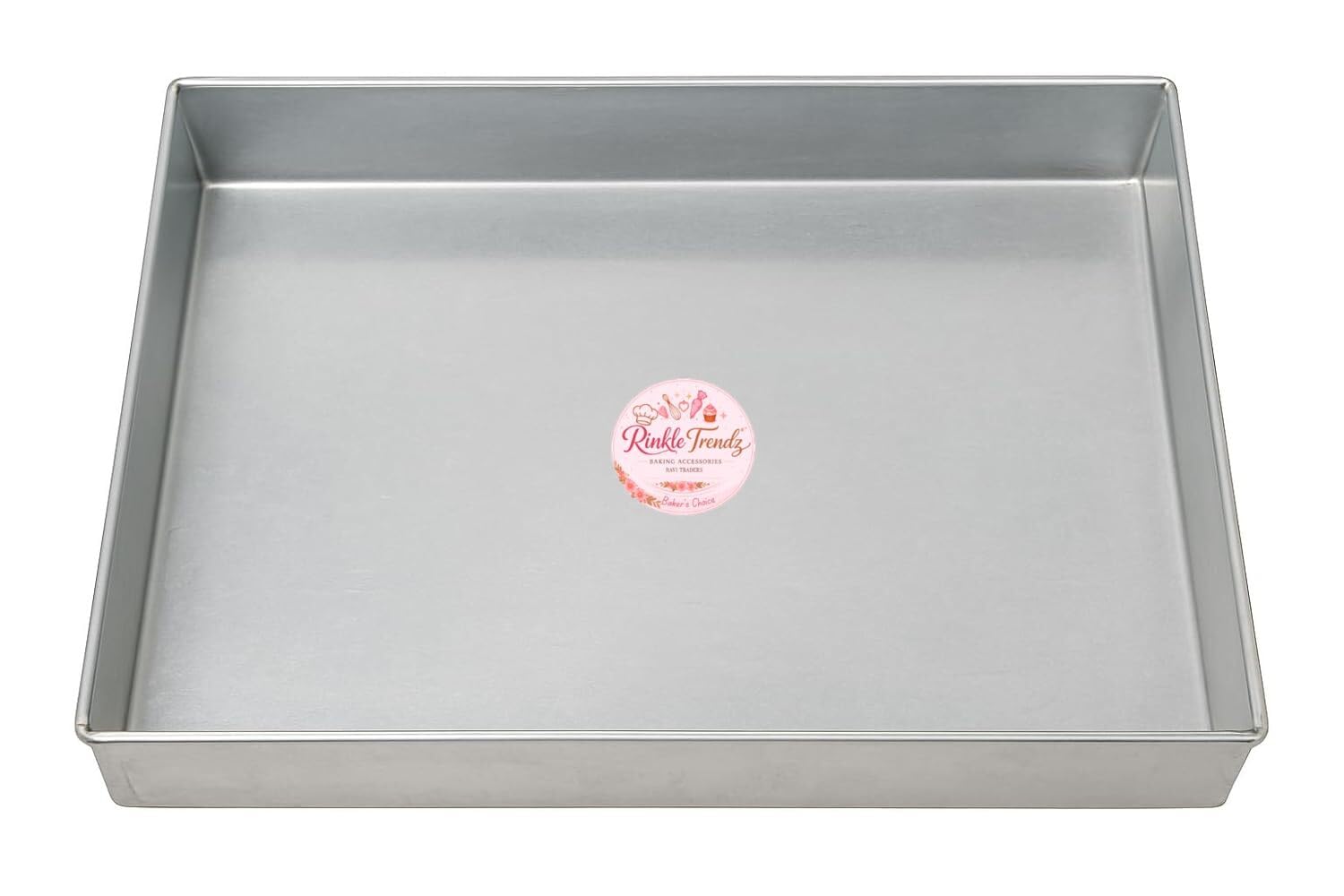 RINKLE TRENDZ Aluminium Brownie Tray/Swiss Roll Tray/Baking Tray - 8 X 10 X 1 Inches, Silver-image-18