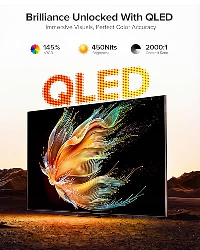 Image of Portable Monitor 24 inch 144Hz 1080P, 145% sRGB QLED Gaming Monitor, 0.1MS FreeSync, 450Nits Laptop Monitor, USB-C & HDMI, VESA & Stand, Large Second Screen for Laptop, Computer, Mini PC, Game Consoles