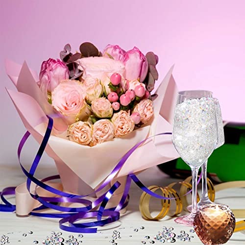 Favoby 4000 Pcs Multi-Size Combination Wedding Table Scattering Crystal, Plastic Diamond Vase Rock Centerpiece For Vase Fillers Party Tables (Ab White) #TOP5