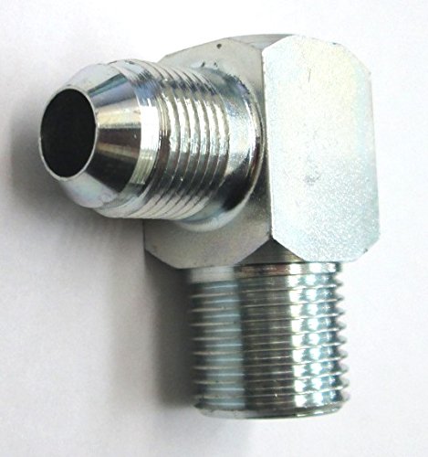 AF 9065-04-04 - 1/4 Male JIC (7/16''-20 Threads) X 1/4 Male BSPP (.520''-19 Threads) 90 With Cone Seat