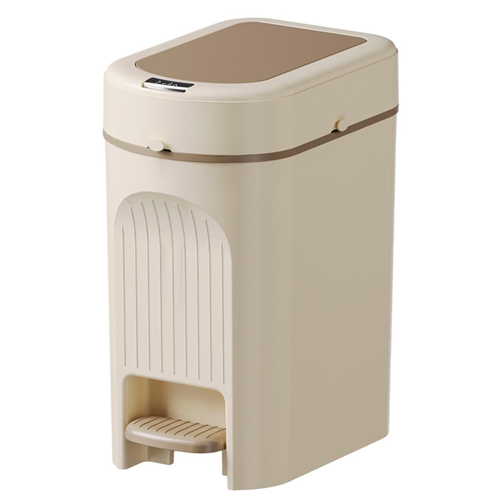 Tsophreniq 20L Foot Pedal Rubbish Bin with Press Lid Waste Trash Can for Efficient Management Small Area Trash Container