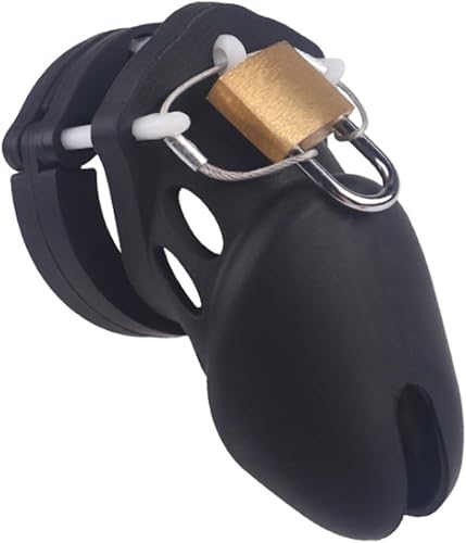 Miniatura 1 de Chastity Cage-Dispositivo de castidad masculino de silicona suave con cerradura, equipo de bondage para hombres, diseño amigable para principiantes,