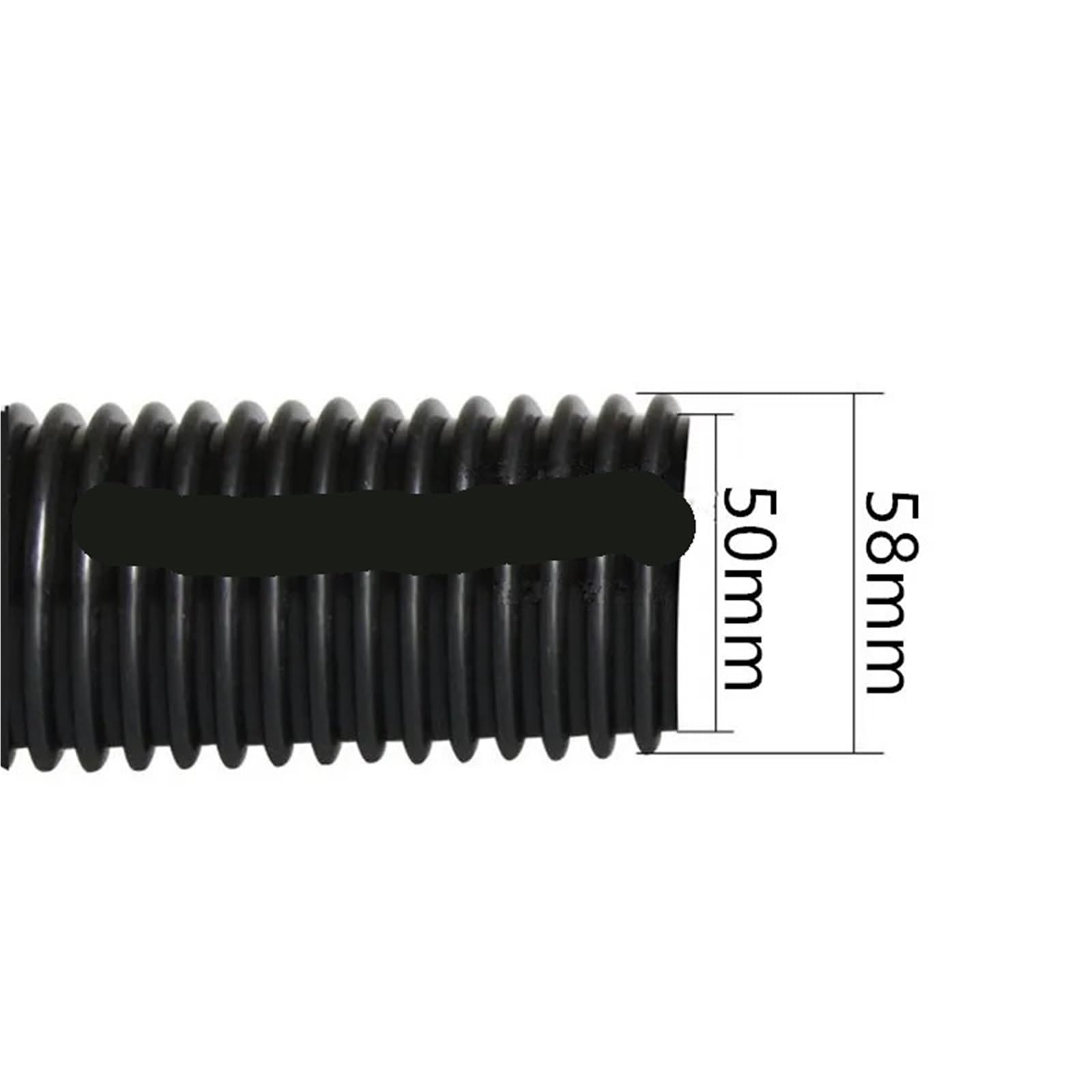 Aspiradora Industrial tubo negro manguera EVA diámetro 32mm 35mm 38mm 40mm 45mm 50mm piezas de(50-58mm)