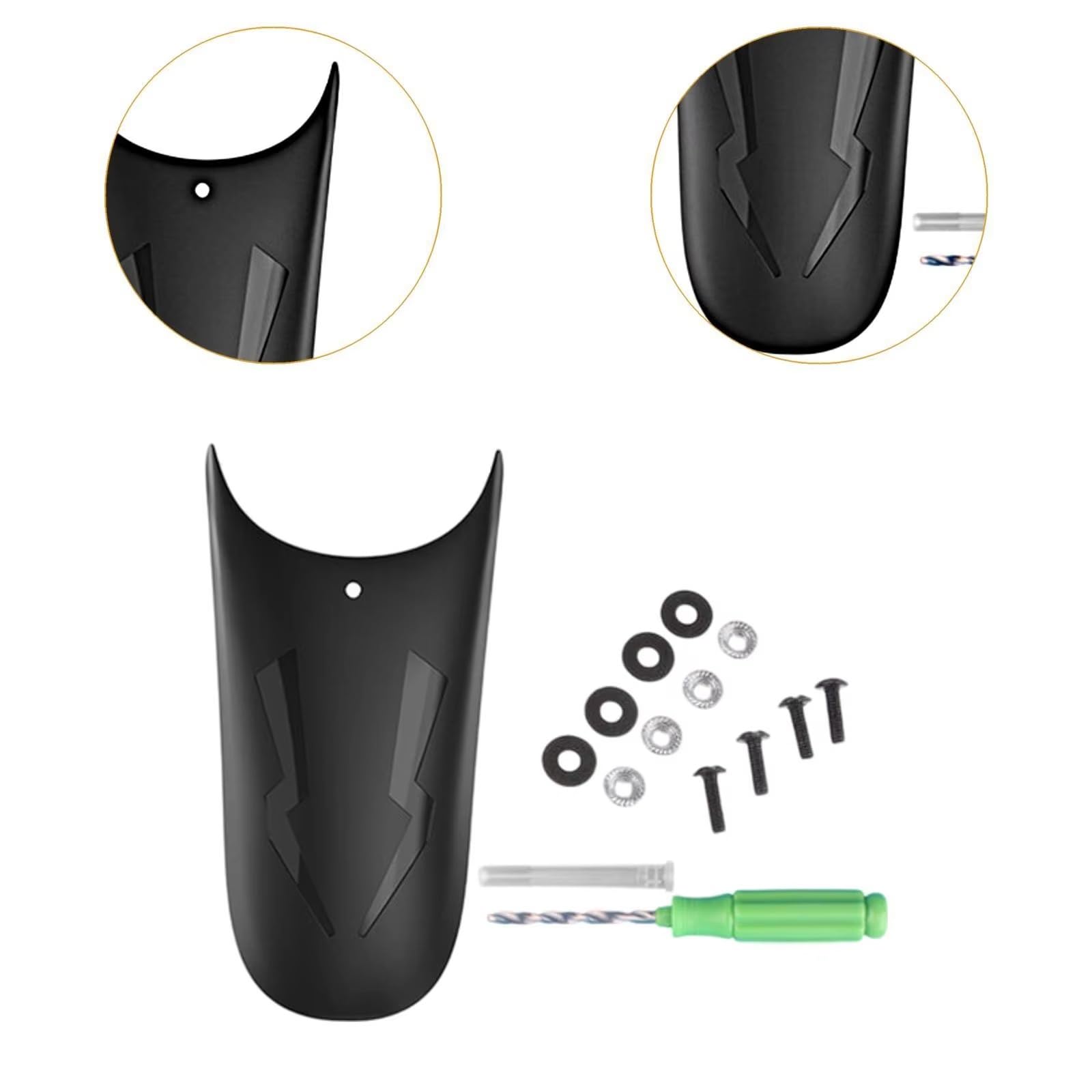 Alargar Guardabarros Kit De Guardabarros Trasero PP Para Motocicleta Cubierta Rueda Scooter Repuesto Universal