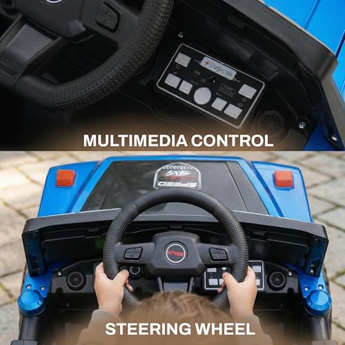 Image of Baybee Zenvor Battery Operated Jeep for Kids with Parental Remote Control | Kids Electric Battery Car with 4x4 Motors, RGB Lights & Music | Rechargeable Electric Car for Kid Aged 2-6 Years (Blue)