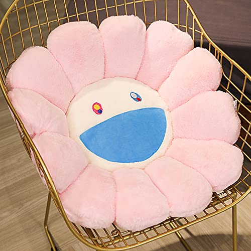 座布団 おしゃれ 可愛い 花 クッション チェアパッド 高反発 座布団 可愛い 丸い 厚め 抱き枕 柔らかい クッション フラワーピロー カートゥーンプラッシュチェアクッション 弾性充填 プラッシュクッション 昼寝枕 卓上枕 暖かい床クッション 自宅/子供