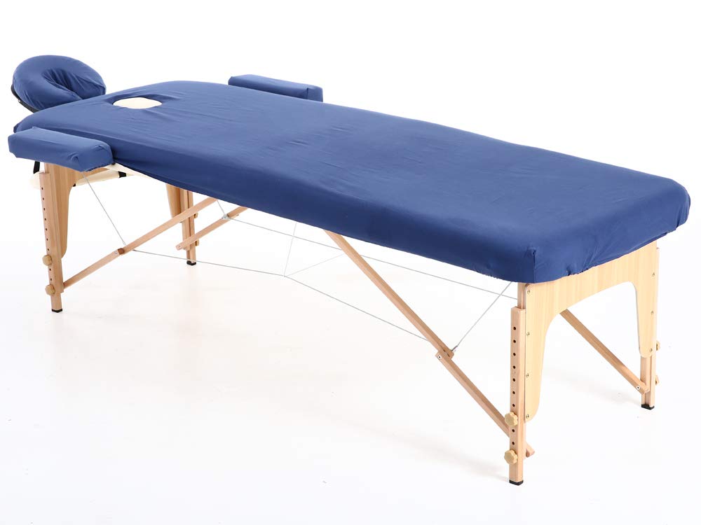 BELTOM® Funda de algodón para Mesa de masajes 195 x 70 cm. - Azul