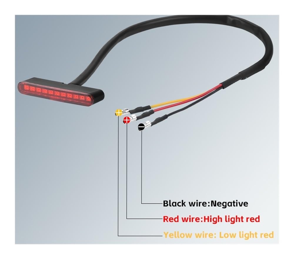 Feu arrière intégré Feu arrière à LED pour moto feu de freinage recul pour scooter VTT pour Bobber