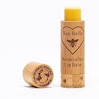 Vista 3 de Bee Bella Bálsamo labial, mango de granada, paquete de 3 – Cuidado de labios hidratante, 100% natural, cera de abeja orgánica original con vitamina