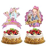 2 Pack Jojo Bow Cake Topper,Jojo Cupcake toppers Birthday Party Decoration for Kids