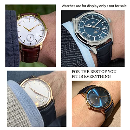 Bracelet de montre en cuir noir ou brun idéal pour sublimer votre garde-temps au bureau - 5