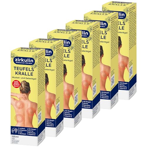 Zirkulin Teufelskralle Muskel- und Gelenkgel 750ml Schnelle Entlastung bei Verspannungen und Gelenkbeschwerden mit Vitamin E Ringelblume & Rosmarin - für Wohlbefinden und Beweglichkeit