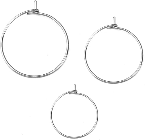 Miniatura 6 de Adabele SEF3-3 - 200 piezas de acero inoxidable quirúrgico de grado 316 hipoalergénico de 1.181 in para aretes, colgantes, copas de vino, joyería