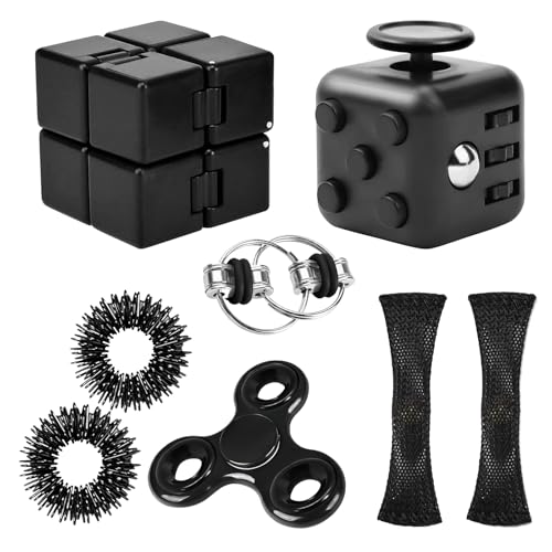 Fidget-Spinner-Set für Erwachsene,8 Stück Fidget Toy Cube Anti, Fidget...