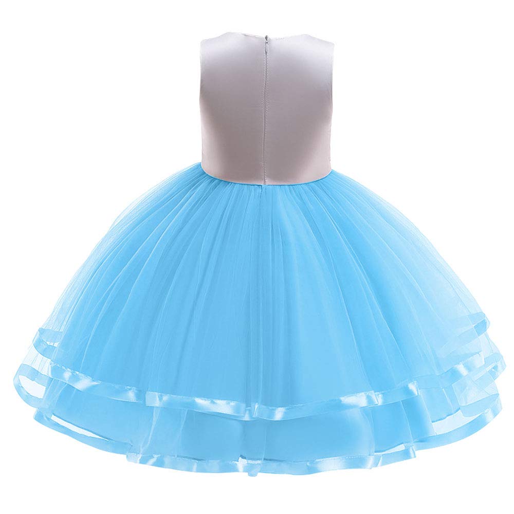 URAQT Vestito da principessa, da bambina, per cosplay, carnevale, feste, matrimoni, principessa, con collana e fascia