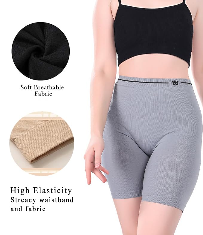 Image of Under Skirt Shorts for Women & Girls Under Dress Shorts High Waist Stretchable Skin Fit Shorties Tights for Women & Girls Cycling Shorts for Women Shorts Biker Bicycle Shorts