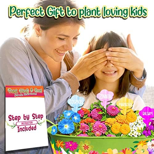 Innorock Kids Flower Planting Growing Kit - Kids Gardening Plant and Paint Arts Crafts Set for Girls Boys Age 5 6 7 8 9 10-12 Year Old Plant Garden Set Make Your Own Planter Tools Kits Science STEM 3 51nr3ZmKdIL. AC