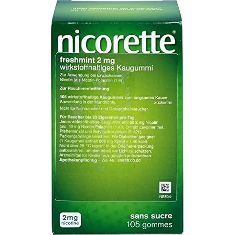 NICORETTE 2 mg freshmint Kaugummi 105 St Cover