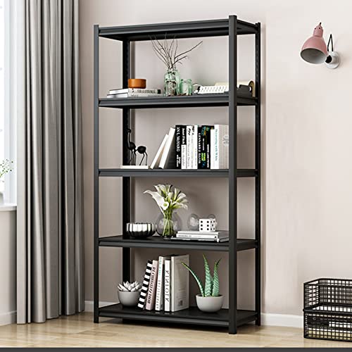 Heavy-Duty-Garage-Shelving-Metal-Storage-Shelves-Adjustable-5-Tier-Metal-Shelving-Unit-Industrial-Utility-Rack-for-Garage-Warehouse-Workshop-12-D275-W60-H-Black