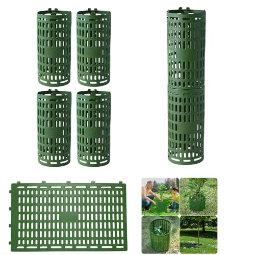 Wuyue Hua Protector de tronco de árbol, 6 protectores de tronco con lazos giratorios, ajustable para árboles o plantas de varios tamaños, evitando daños por corteza de árbol (verde, 6 unidades)