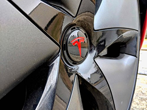 Tesla Model 3 Logo Decal Bundle (Gloss Red) #TOP5