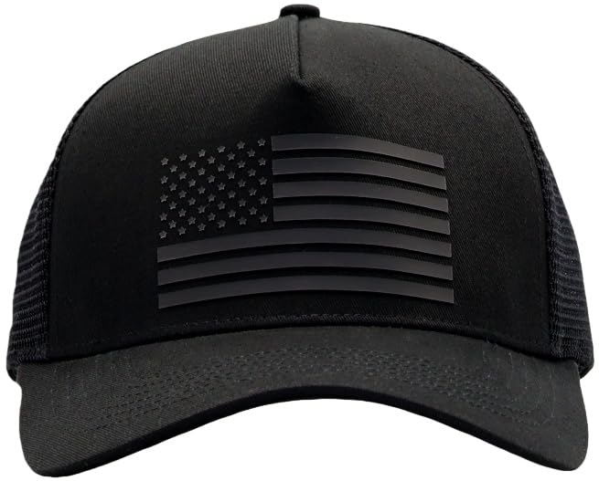 Image of USA Flag Snapback Hat Fits One Size&XXL /3XL - Mens Mesh Trucker Ball Hats - US 250th Anniversary Veterans Memorial Day Gifts